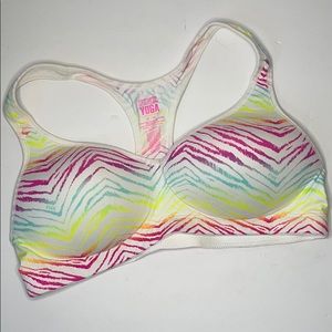 PINK yoga push up sports bra